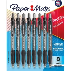 Paper Mate Profile Ballpoint Pen, Medium Point, Black Ink, 8 Pack (2095460) Hot