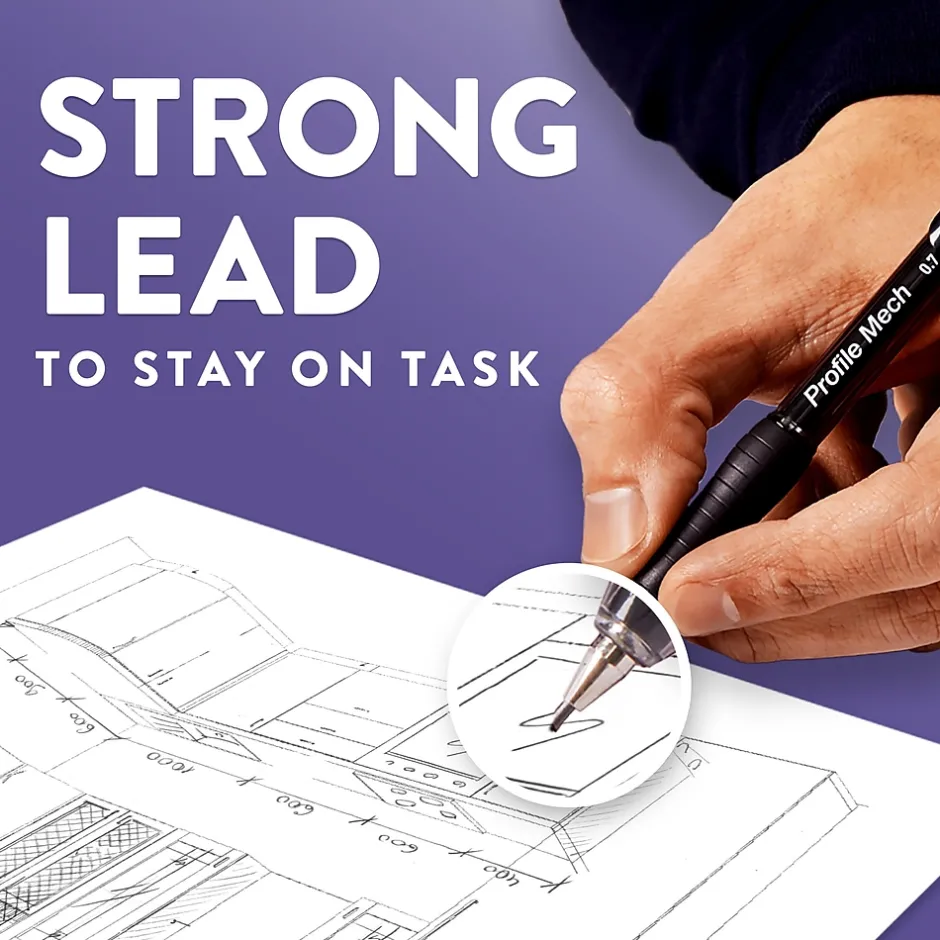 Paper Mate Profile Mech Mechanical Pencil, 0.7mm, #2 Medium Lead, 4/Pack (2105703) Clearance