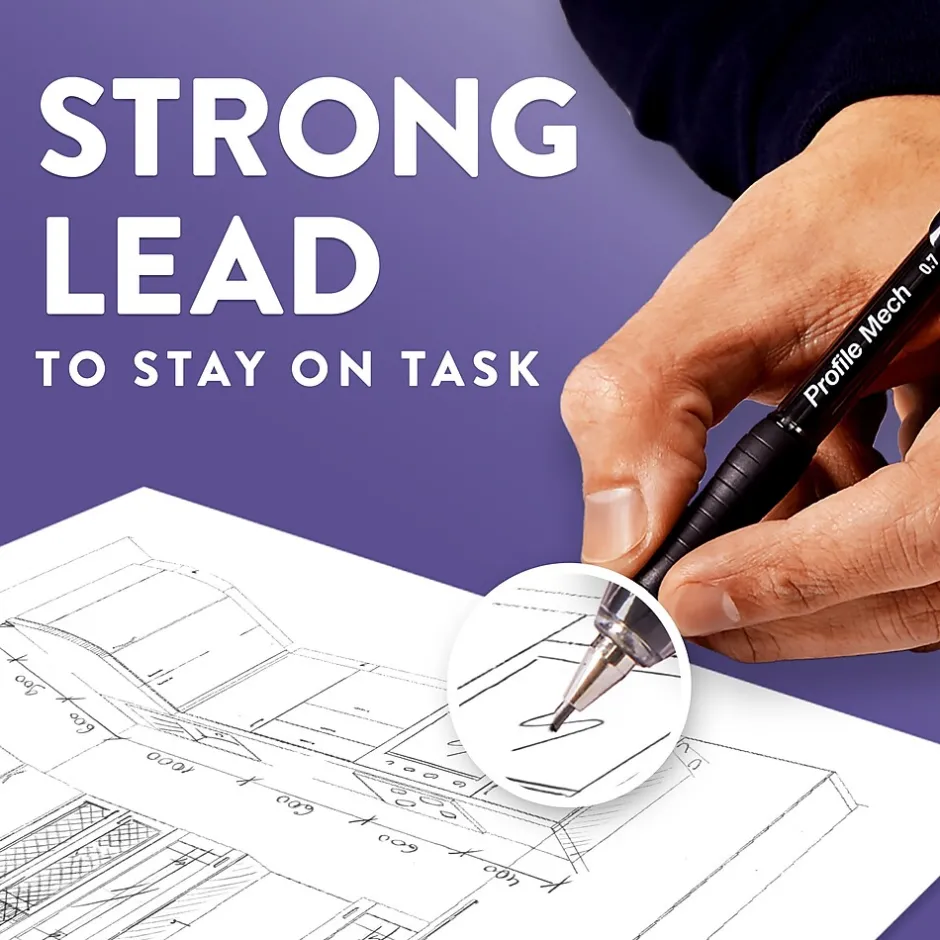 Paper Mate Profile Mech Mechanical Pencil, 0.7mm, #2 Medium Lead, 8/Pack (2105705) Online