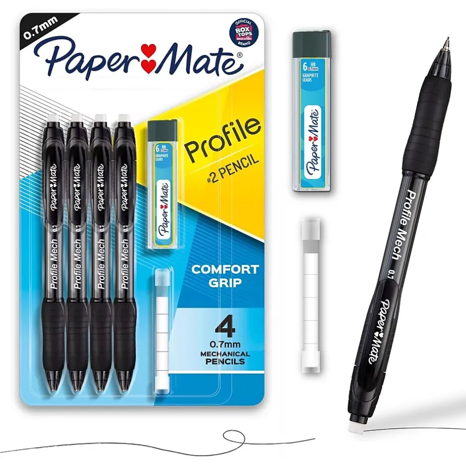 Paper Mate Profile Mech Mechanical Pencil, 0.7mm, #2 Medium Lead, 4/Pack (2105702) Online
