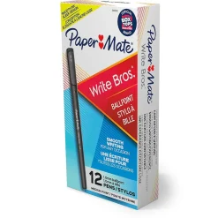 Paper Mate Write Bros. Ballpoint Pen, Medium Point, Black Ink, Dozen (33311) Hot