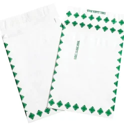 Partners Brand Tyvek Expandable Envelopes, 12" x 16" x 2", First Class, White/Green, 100/Case (TYE12162FC)* Catalog