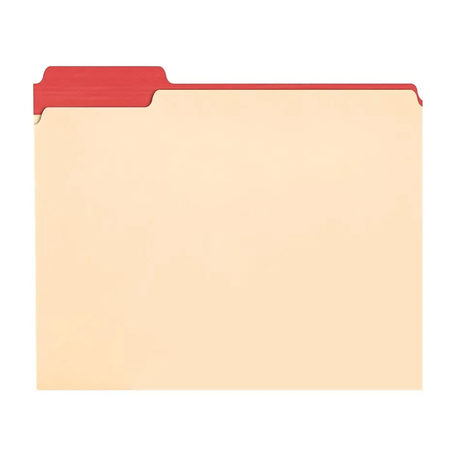 Pendaflex Color Tab File Folders, 3-Tab, Letter Size, Manila, 50/Box (84101) Clearance