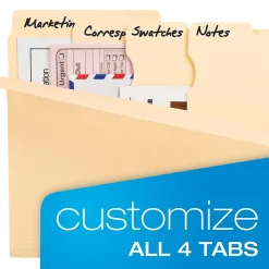 Pendaflex Divide It Up® File Folders, Letter Size, Manila, 12/Pack (10771) Online