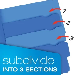 Pendaflex Divide It Up 4-Tab File Folder, Letter Size, Multicolor, 24/Pack (10772) Online