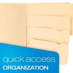 Pendaflex Divide It Up 4-Tab File Folder, Letter Size, Manila, 24/Pack (10770) Best