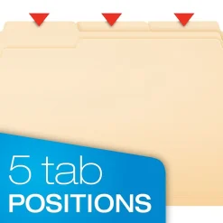 Pendaflex Double Stuff® 3-Tab File Folder, Letter Size, , 50/Box (ESS54459) Manila Online