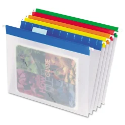Pendaflex EasyView™ Poly Hanging File Folders, Assorted Color Bar, Letter, Holds 8 1/2"H x 11"W, 25/Bx (PFX 557080) New