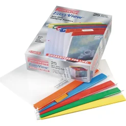 Pendaflex EasyView™ Poly Hanging File Folders, Assorted Color Bar, Letter, Holds 8 1/2"H x 11"W, 25/Bx (PFX 557080) New
