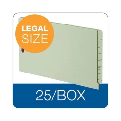 Pendaflex End Tab File Folder, Straight-Cut, Legal Size, Light Green, 25/Box, 4 Boxes/Carton (47715GW) Clearance