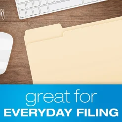 Pendaflex Essentials File Folders, 1/3-Cut Tab, Letter Size, Manila, 100/Box (752 1/3) Best