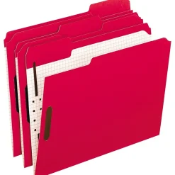 Pendaflex File Folder, 2 Tab, Letter Size, , 50/Box (PFX 21319) Red Best