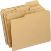Pendaflex File Folder, 1/3-Cut Tab, Assorted, Letter Size, Brown, 100/Box (RK152 1/3) New