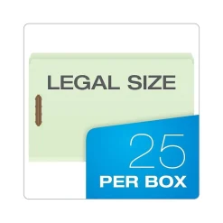 Pendaflex File Folder, Straight-Cut, Legal Size, Light Green, 25/Box, 4 Boxes/Carton (17185) Best
