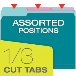 Pendaflex File Folder, 1-Tab, Letter Size, Assorted, 100/Box (02315) Online