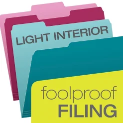 Pendaflex File Folder, 1-Tab, Letter Size, Assorted, 100/Box (02315) Online