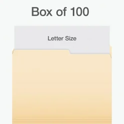 Pendaflex File Folder, 1-Tab, Letter Size, Manila, 100/Box (1007078) Hot