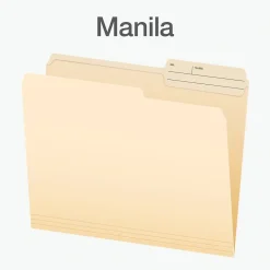 Pendaflex File Folder, 1-Tab, Letter Size, Manila, 100/Box (1007078) Hot
