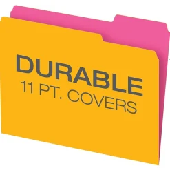 Pendaflex Glow Twisted 3-Tab File Folder, Letter Size, Multicolor, 12/Pack (40526) Clearance