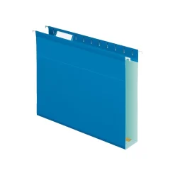 Pendaflex Hanging File Folders, 2" Expansion, Letter Size, , 25/Box (PFX 04152x2 BLU) Blue