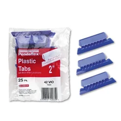 Pendaflex Hanging File Folder Tabs, 1/5 Tab, Two Inch, Tab/White Insert, 25/Pack Violet Hot