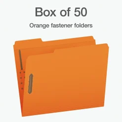 Pendaflex Heavy Duty File Folder, 1-Tab, Letter Size, Orange, 50/Box (1007029) Sale
