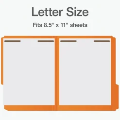 Pendaflex Heavy Duty File Folder, 1-Tab, Letter Size, Orange, 50/Box (1007029) Sale