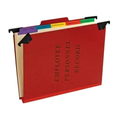 Pendaflex Moisture Resistant Hanging File Folder, 2" Expansion, 5-Tab, Letter Size, (PFX SER-2-ER) Red