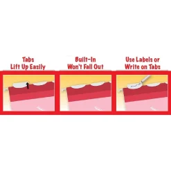 Pendaflex Ready-Tab 10 Premium Reinforced Hanging File Folder, 3-Tab, Letter, , 25/Box (42621) assorted colors Discount