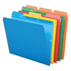 Pendaflex Ready-Tab File Folders, Letter Size, 3 Tab, Assorted Colors, 50/Box (42338) Clearance