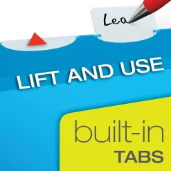 Pendaflex Ready-Tab Reinforced Hanging Folders, 5-Tab, Letter Size, Assorted Colors, 20/Box (42891)