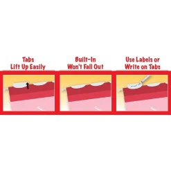 Pendaflex Ready-Tab Reinforced Recycled Hanging File Folder, 2" Expansion, 5-Tab Tab, Letter Size, Green, 20/Box (42701) Clearance