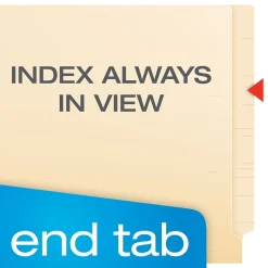 Pendaflex Recycled End Tab File Folder, Straight Cut, Letter Size, Manila, 50/Box (H10U1) Sale