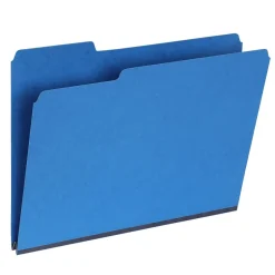 Pendaflex Recycled File Folder, 1-Tab, Letter Size, Dark Blue, 25/Box (1007008) Clearance