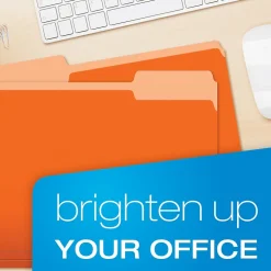 Pendaflex Recycled File Folder, 1/3-Cut Tab, Letter Size, Orange, 100/Box (42101/3ORA) Outlet