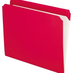 Pendaflex Recycled File Folder, Straight Cut, Letter Size, , 100/Box (R152) Red Clearance