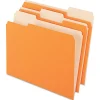 Pendaflex Recycled File Folder, 1/3-Cut Tab, Letter Size, Orange, 100/Box (152 1/3 ORA) Clearance