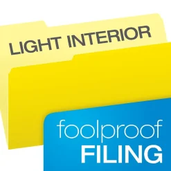 Pendaflex Recycled File Folder, 1/3-Cut Tab, Legal Size, Yellow, 100/Box (1531/3YEL) Light Yellow Sale