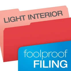 Pendaflex Recycled File Folder, 1/3-Cut Tab, Legal Size, , 100/Box (43501/3) Red Best