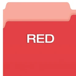 Pendaflex Recycled File Folder, 1/3-Cut Tab, Legal Size, , 100/Box (43501/3) Red Best
