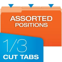 Pendaflex Recycled File Folder, 1/3-Cut Tab, Legal Size, , 100/Box (43501/3ORA) Orange Online