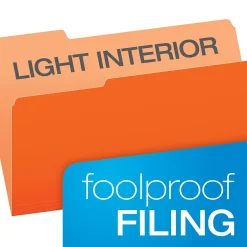 Pendaflex Recycled File Folder, 1/3-Cut Tab, Legal Size, , 100/Box (43501/3ORA) Orange Online