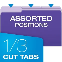 Pendaflex Recycled File Folder, 1/3-Cut Tab, Legal Size, , 100/Box (43501/3VIO) Violet Sale