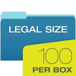 Pendaflex Recycled File Folder, 1/3-Cut Tab, Legal Size, , 100/Box (43501/3ASST) Assorted Outlet