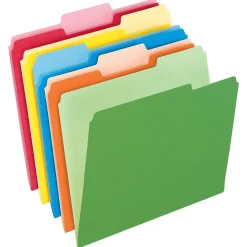 Pendaflex Recycled File Folder, 1/3-Cut Tab, Letter Size, Assorted, 100/Box (42101/3ASST) Assorted Colors Online