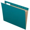 Pendaflex Recycled Hanging File Folders, 1/5 Tab, Letter Size, Teal, 25/Box (81614) Clearance