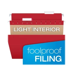 Pendaflex Recycled Hanging File Folders, 1/5-Cut, Letter Size, Assorted Colors, 25/Box (PFX 81663) Best