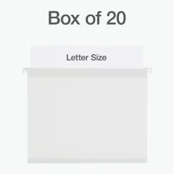 Pendaflex Standard Reinforced Hanging File Folder, 6-Tab, Letter, White, 20/Box (1006985) Clearance