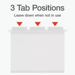 Pendaflex Standard Reinforced Hanging File Folder, 6-Tab, Letter, White, 20/Box (1006985) Clearance