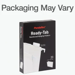 Pendaflex Standard Reinforced Hanging File Folder, 6-Tab, Letter, White, 20/Box (1006985) Clearance